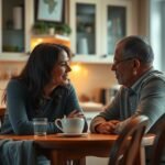 Pár beszélget a konyhában a konfliktusokról és érzéseikről.