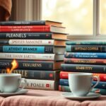 Könyvek és kávé, ideális olvasási pillanat