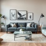 Stílusosan berendezett nappali IKEA bútorokkal és dekorációval