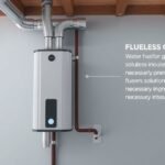 Kémény nélküli gázbojler elhelyezve a falon, füstgáz elvezetési megoldásokkal.