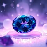 Tanzanit kő varázslatos fényben, a spirituális átalakulás szimbóluma