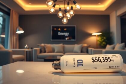 LED izzó a lakásban az energiatakarékosság érdekében