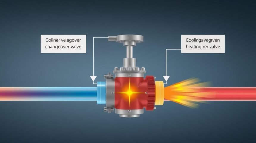 Váltószelep működése hűtés és fűtés között