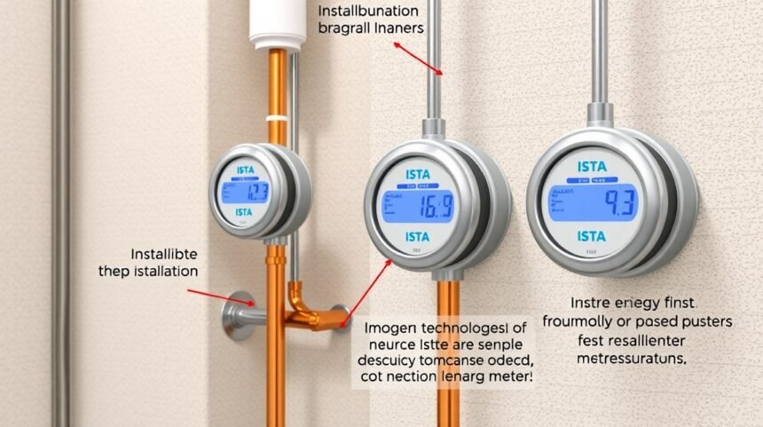 ISTA hőmennyiségmérők a fűtési rendszerekhez: telepítési példa