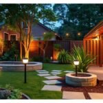 Napelemes kerti lámpák világítják meg a kertet éjjel