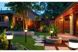 Napelemes kerti lámpák világítják meg a kertet éjjel