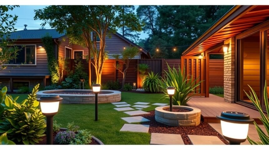 Napelemes kerti lámpák világítják meg a kertet éjjel