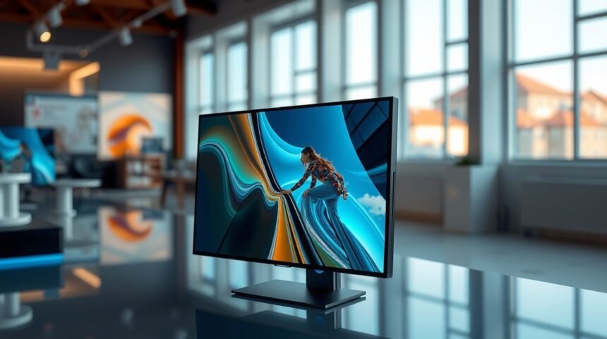 Modern IPS kijelző élénk színekkel és széles betekintési szöggel