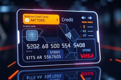 Okos hitelkártya bemutató digitális felületen