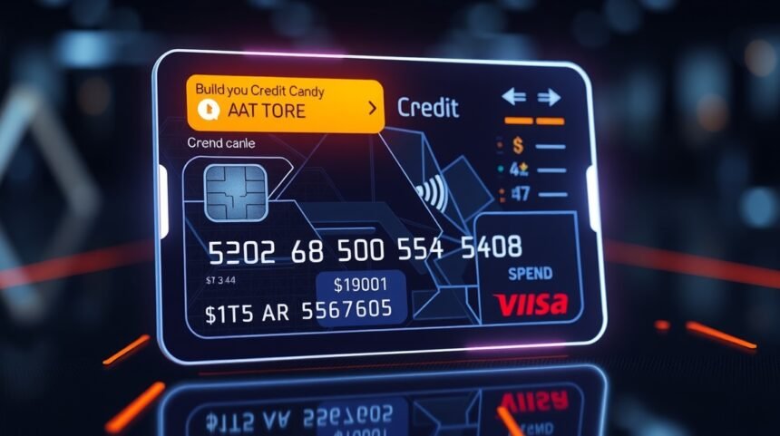 Okos hitelkártya bemutató digitális felületen