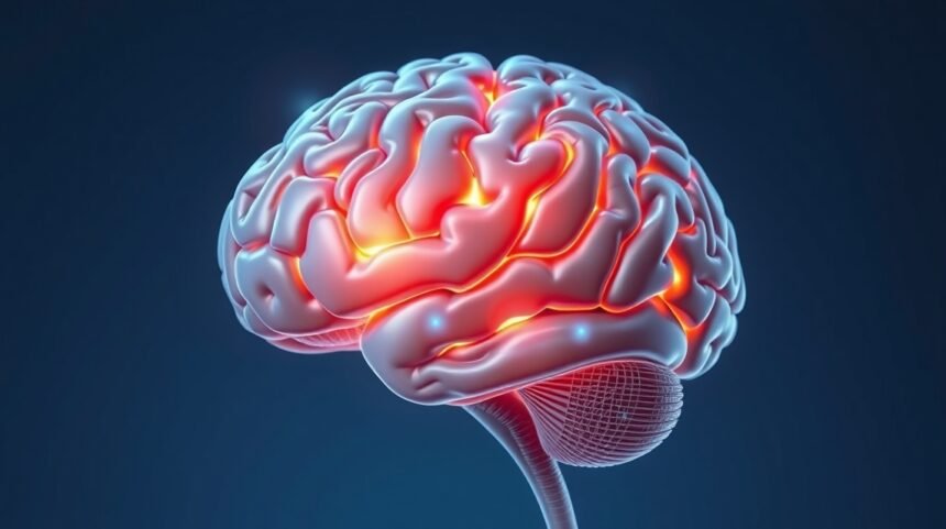 Ügyes illusztráció a homloklebeny és az agy kognitív funkcióiról.