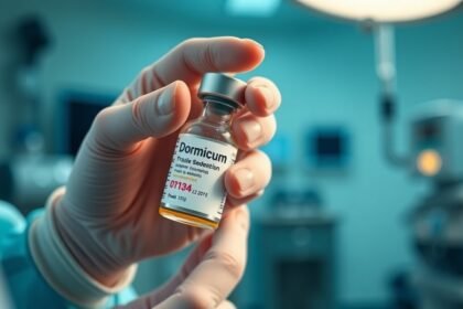 Dormicum injekciós üveg orvosi környezetben