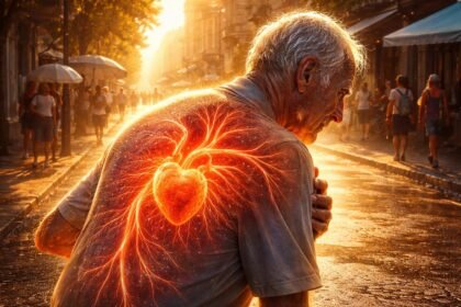 Hőségben futó ember, megemelkedett pulzus és terhelt szív, változó vérnyomás